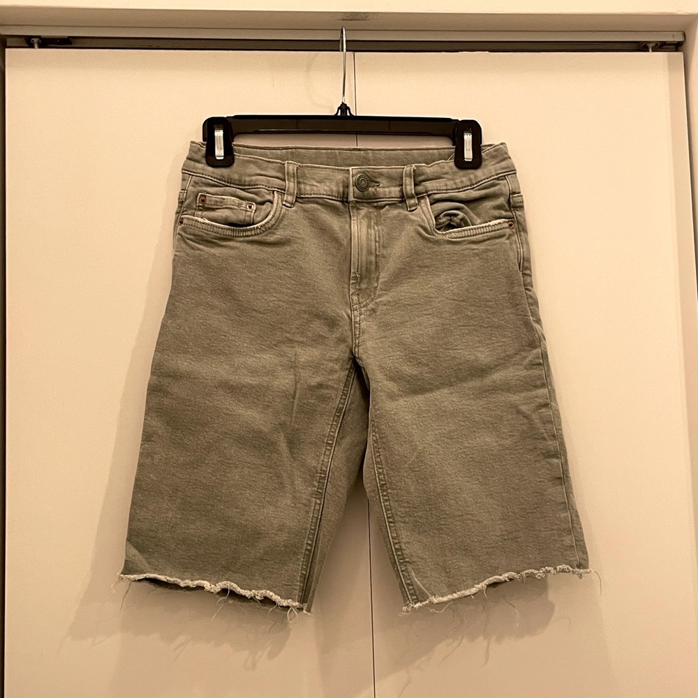 Zara Kids Green Denim Shorts